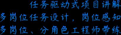 任务驱动式项目讲解,多岗位任务设计，岗位感知,多岗位、分角色工程师带练